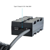 Double-side D-tap to NP-F dummy Battery w/USB-C Port